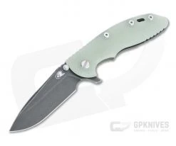 Hinderer XM-18 3.5" Spear Point 20CV Translucent Green G10 Battle Black DLC Tri-Way Flipper 1275