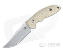 Hinderer Emmett Bowie Stonewashed 20CV Natural Micarta Fixed Blade 1279