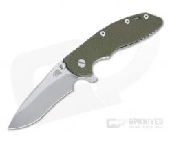 Hinderer XM-18 3.5" Recurve 20CV OD Green G10 Stonewashed Tri-Way Flipper 1284