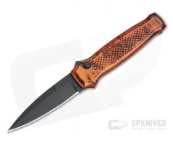 Piranha P12 Prowler Tactical PVD 154CM Orange Button Lock Automatic