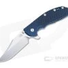 Hinderer XM-24 Bowie 20CV Blue/Black G10 Stonewashed Blue Tri-Way Pivot Flipper 1315
