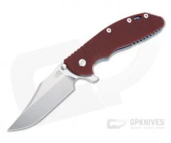 Hinderer XM-24 Bowie 20CV Red G10 Stonewashed Blue Tri-Way Pivot Flipper 1316