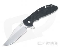 Hinderer XM-24 Bowie 20CV Black G10 Stonewashed Tri-Way Pivot Flipper 1327