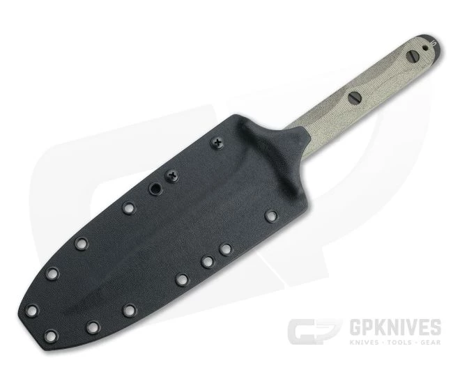 Hinderer Ek Dagger Parkarized O1 OD Green Micarta Fixed Blade 1341 - Image 2