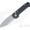Microtech LUDT Apocalyptic Partially Serrated Elmax Black Automatic Knife 135-11AP