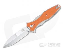 Hinderer Maximus Flipper Bayonet Stonewashed 20CV Orange G10 Tri-Way Folder 1351