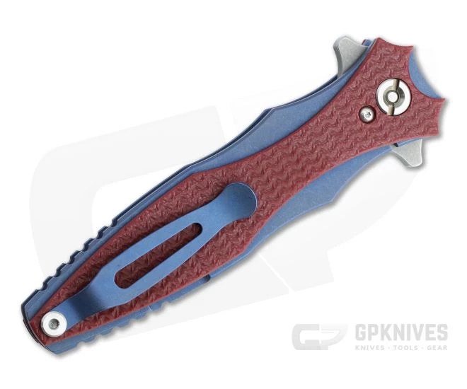 Hinderer Maximus Flipper Bayonet 20CV Red G10 Battle Blue Tri-Way Folder 1355 - Image 2
