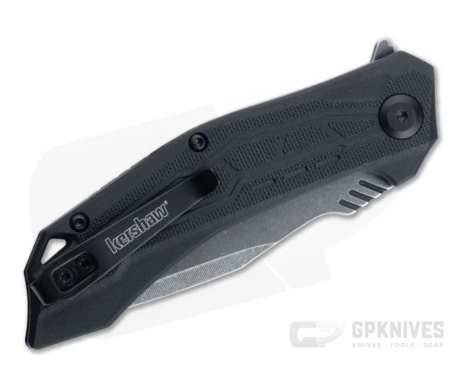 Kershaw Flatbed BlackWash Tanto Steel Inlaid Black GFN Assisted Liner Lock Flipper 1376 - Image 2