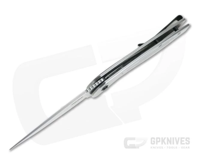 SOG Aegis FLK Stonewashed Stainless Steel Frame Lock Flipper 14-41-02-42 - Image 3