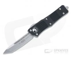 Microtech Troodon T/E Stonewashed 204P Tanto Black OTF Automatic 140-10