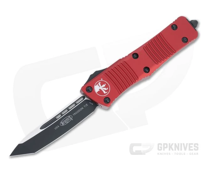 Microtech Troodon T/E Black M390 Tanto Red OTF Automatic 140-1RD