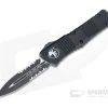 Microtech Combat Troodon D/E Tactical Part Serrated Black M390 OTF Automatic Knife 142-2T