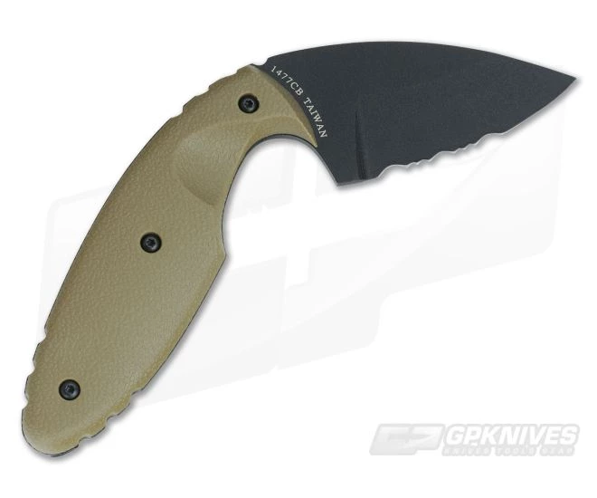 Kabar Small TDI Knife Coyote Brown Partially Serrated 1477CB - Image 3