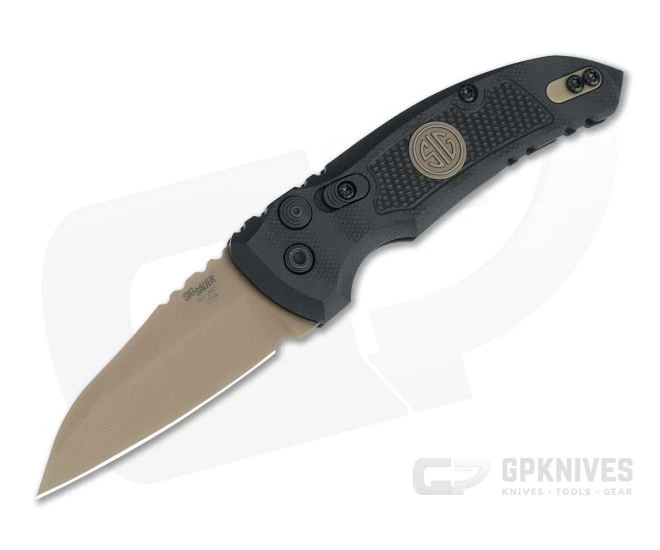 Hogue SIG A01 MicroSwitch FDE Wharncliffe Black G10 Emperor Scorpion Button Lock Automatic 16100
