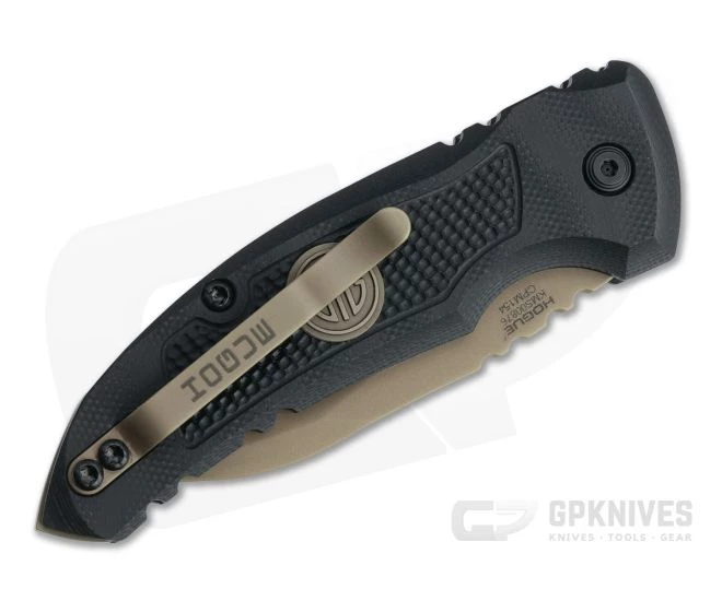 Hogue SIG A01 MicroSwitch FDE Wharncliffe Black G10 Emperor Scorpion Button Lock Automatic 16100 - Image 2