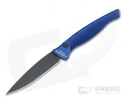 Piranha P16 DNA Tactical PVD S30V Blue Slim Button Lock Automatic