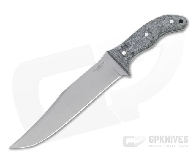 Condor Tool & Knife Belgian Bowie 1075 Black Canvas Micarta Fixed Blade Knife CTK1825-7.5HC