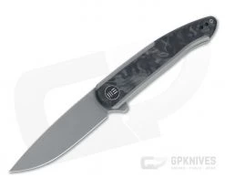 WE Knives Smooth Sentinel Gray Stonewashed 20CV Marbled Carbon Fiber Inlaid Flipper WE20043-1