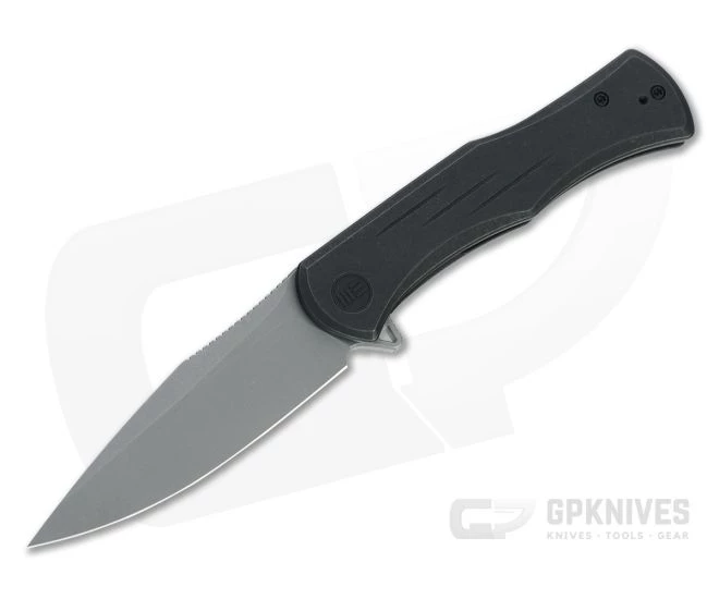 WE Knives Primoris Gray Stonewashed 20CV Black Titanium Frame Lock Flipper WE20047A-2