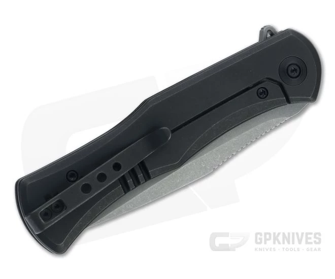 WE Knives Primoris Gray Stonewashed 20CV Black Titanium Frame Lock Flipper WE20047A-2 - Image 2