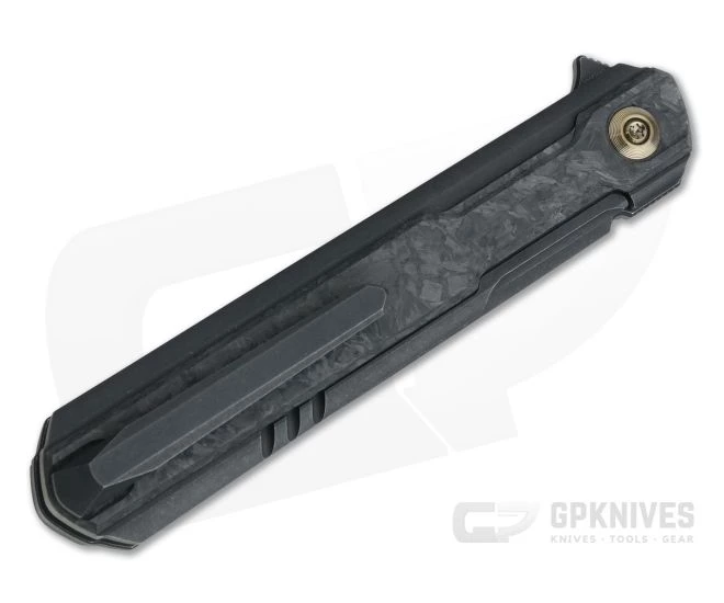 WE Knives Peer Ostap Hel Black Stonewashed 20CV Shred Carbon Fiber Black Titanium Flipper 2015D - Image 2