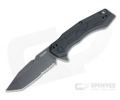 Kershaw Analyst BlackWash Serrated Tanto Black GFN Assisted Liner Lock Flipper 2062ST