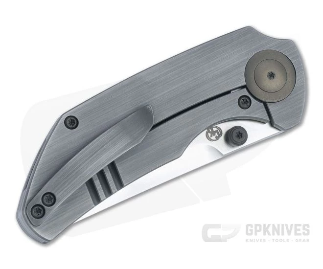 WE Knives Thug Christensen Satin 20CV Brushed Gray Titanium Frame Lock Folder 2103A - Image 2