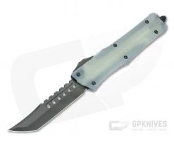 Microtech Combat Troodon Hellhound Shadow DLC Standard Jade G10 Top OTF Automatic Knife 219-1DLCTGTJGSH