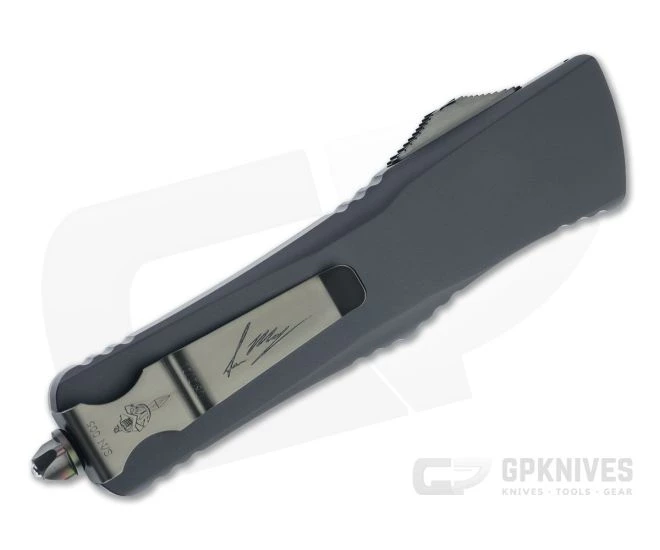 Microtech Combat Troodon Hellhound Shadow DLC Standard Jade G10 Top OTF Automatic Knife 219-1DLCTGTJGSH - Image 2