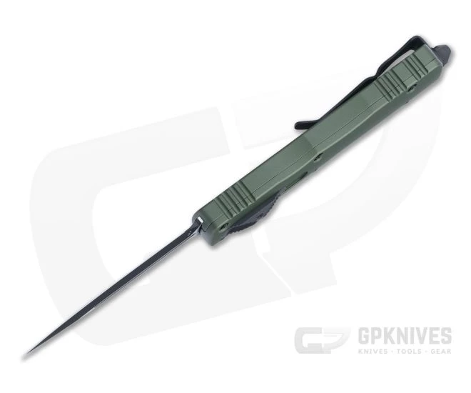 Microtech Dirac OD Green Double Edge Black M390 Top Slide OTF Automatic Knife 225-1OD - Image 3