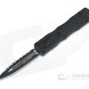 Microtech Dirac Black Tactical Full Serrated Double Edge M390 Top Slide OTF Automatic Knife 225-3T