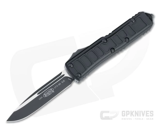 Microtech UTX-85 II Signature S/E Tactical M390 Black Stepside OTF Automatic Knife 231II-1TS