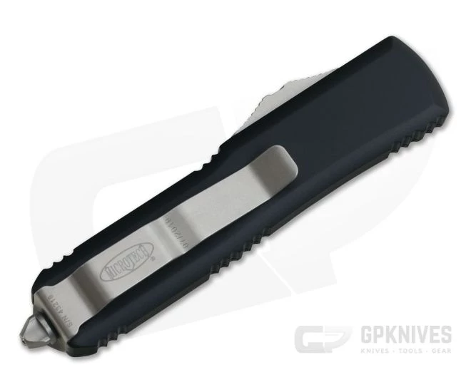 Microtech UTX-85 Stonewashed Plain 204P Double Edge OTF Automatic Knife 232-10 - Image 2