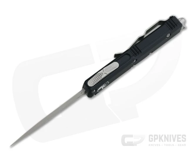 Microtech UTX-85 Stonewashed Plain 204P Double Edge OTF Automatic Knife 232-10 - Image 3