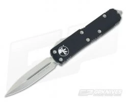 Microtech UTX-85 Stonewash M390 Plain Double Edge OTF Automatic Knife 232-10