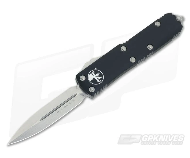 Microtech UTX-85 Stonewash M390 Plain Double Edge OTF Automatic Knife 232-10