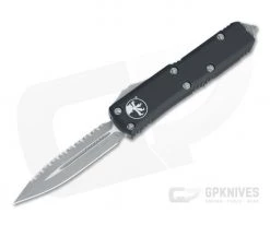 Microtech UTX-85 Double Edge Apocalyptic Full Serrated M390 OTF Automatic Knife 232-12AP