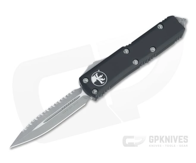 Microtech UTX-85 Double Edge Apocalyptic Full Serrated M390 OTF Automatic Knife 232-12AP