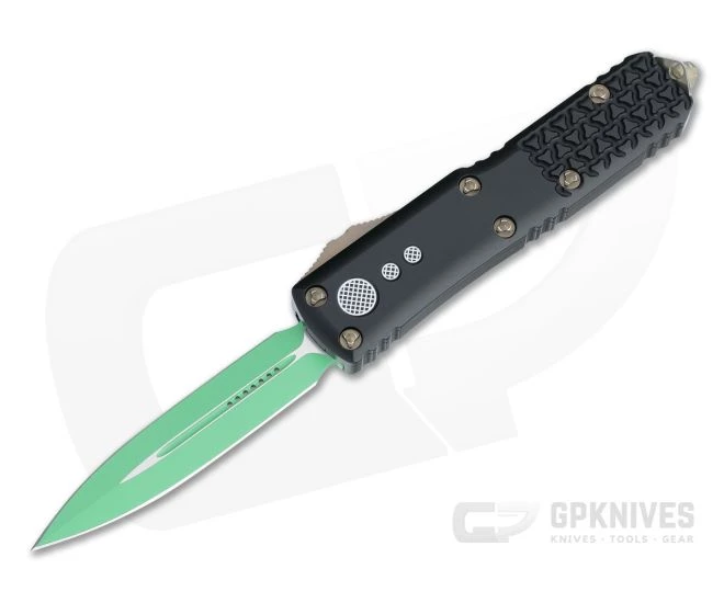 Microtech UTX-85 D/E Jedi Master Green Double Edge OTF Automatic 232-1JM