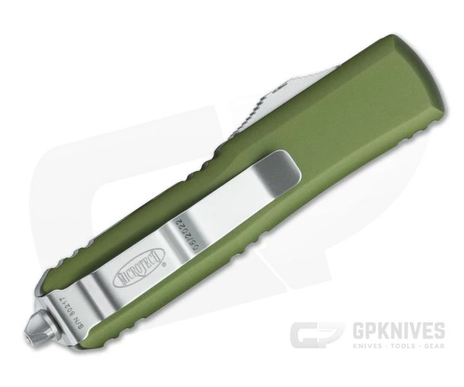 Microtech UTX-85 T/E Stonewashed M390 OD Green Tanto OTF Automatic 233-10OD - Image 2
