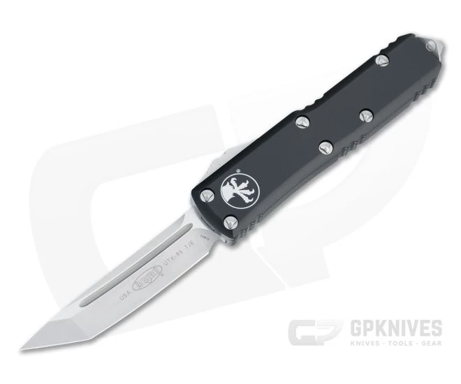 Microtech UTX-85 Tanto Satin Elmax Black OTF Automatic Knife 233-4