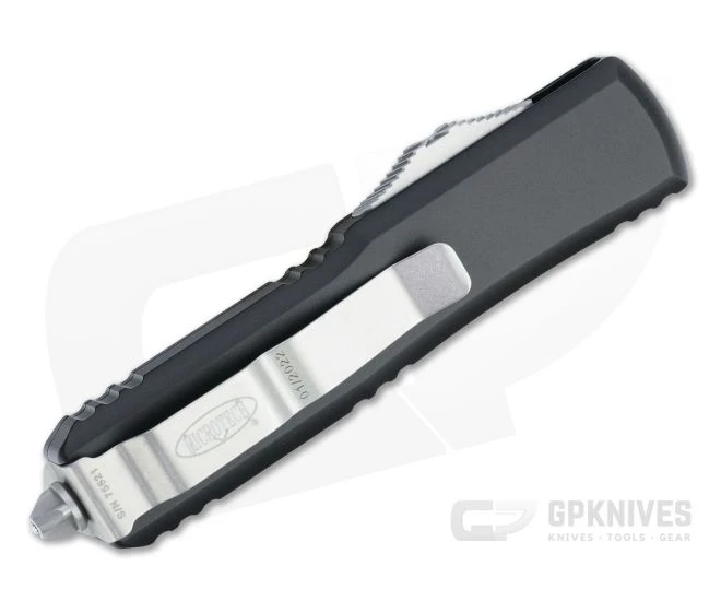 Microtech UTX-85 Tanto Satin Elmax Black OTF Automatic Knife 233-4 - Image 2