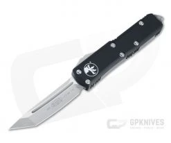 Microtech UTX-85 Tanto Satin M390 Black OTF Automatic Knife 233-4
