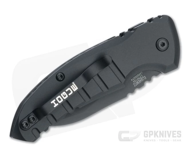 Hogue A01 MicroSwitch Black Cerakote Wharncliffe Black Aluminum Button Lock Automatic 24106 - Image 2