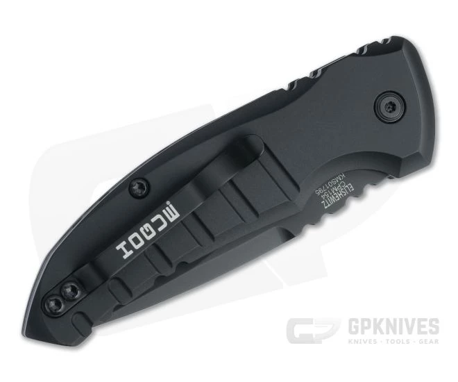 Hogue A01 MicroSwitch Black Cerakote Drop Point Black Aluminum Button Lock Automatic 24116 - Image 2