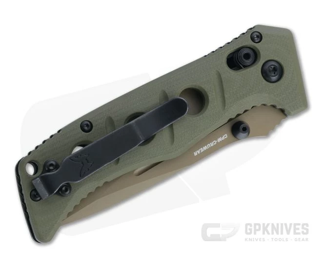 Benchmade 273FE-2 Mini Adamas Flat Earth Cruwear Olive Drab G10 AXIS Lock Folder - Image 2