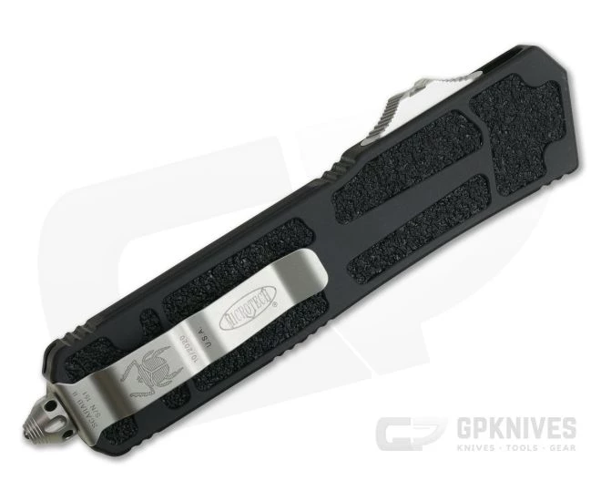Microtech Scarab II S/E Stonewashed M390 Drop Point Black OTF Automatic Knife 278-10 - Image 2