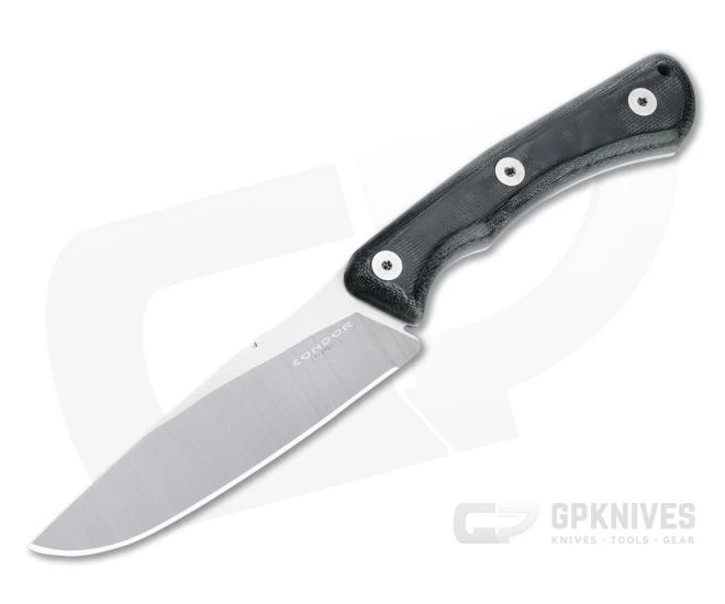 Condor Tool & Knife Sport X.E.R.O. Dart Knife 14C28N Black Micarta Fixed Blade CTK2843-4.5SK