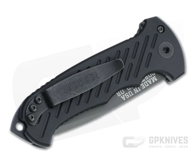 Gerber 06 Automatic Tanto Serrated Black S30V Black Aluminum Automatic Knife 30-000850N - Image 2
