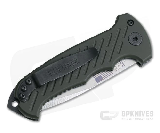 Gerber 06 Automatic 10th Anniversary OD Green Cerakote Stonewashed S30V Automatic Knife 30-001263N - Image 2